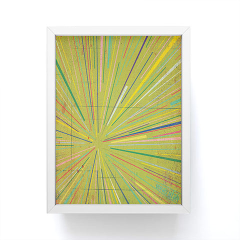 MIK Rays Green Framed Mini Art Print