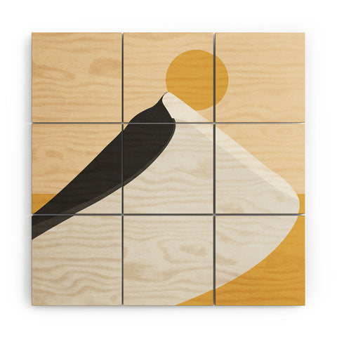 Mile High Studio Abstract Dune Golden Desert Wood Wall Mural