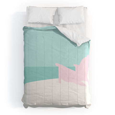 Mile High Studio Minimal Beach Chair Turquoise Comforter
