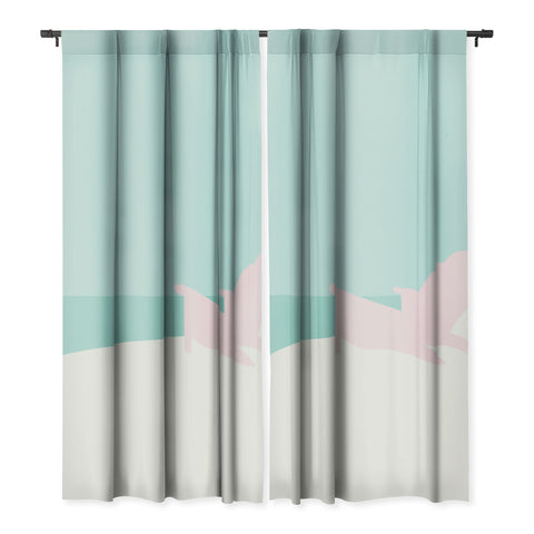 Mile High Studio Minimal Beach Chair Turquoise Blackout Non Repeat