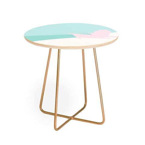 Mile High Studio Minimal Beach Chair Turquoise Round Side Table