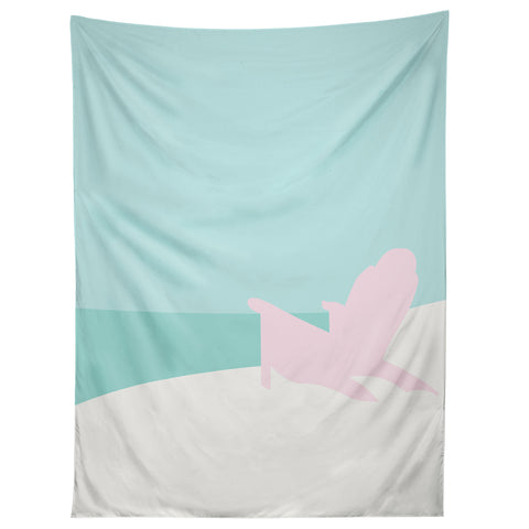 Mile High Studio Minimal Beach Chair Turquoise Tapestry