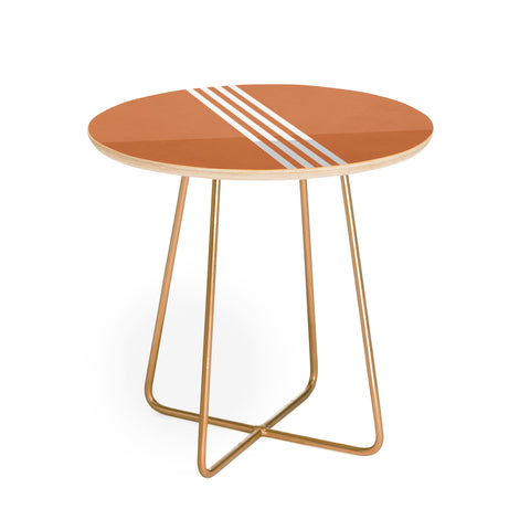 Mile High Studio Portals The Slot Rust Round Side Table