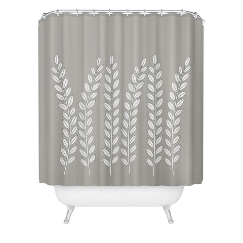 Mile High Studio Simply Folk Olive Branches Shower Curtain