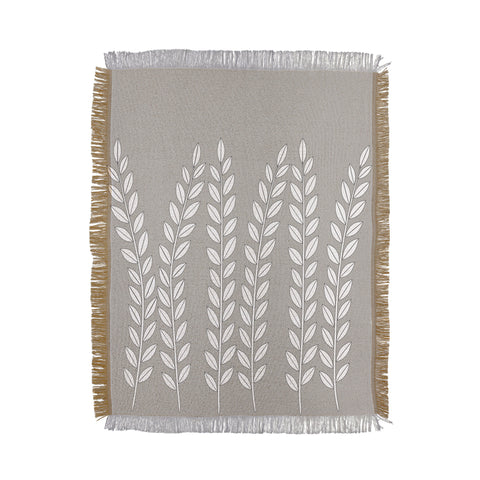 Mile High Studio Simply Folk Olive Branches Throw Blanket