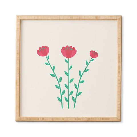 Mile High Studio Simply Folk Red Poppies Framed Wall Art