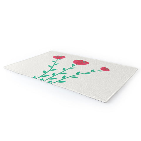 Mile High Studio Simply Folk Red Poppies Area Rug