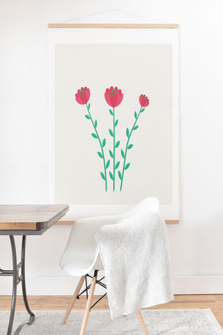Mile High Studio Simply Folk Red Poppies Art Print And Hanger