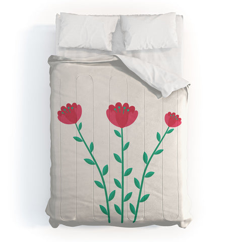 Mile High Studio Simply Folk Red Poppies Comforter