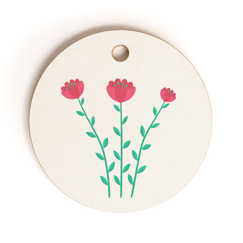 Mile High Studio Simply Folk Red Poppies Cutting Board Round