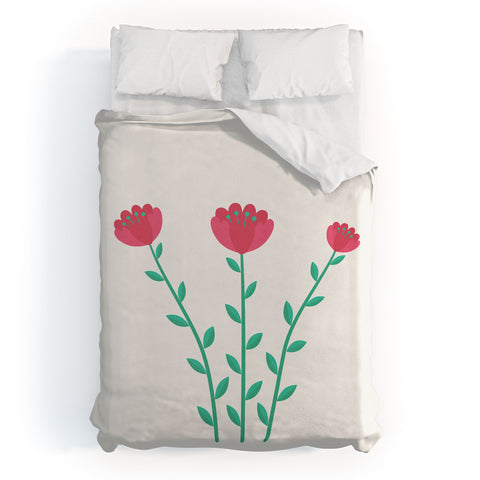 Mile High Studio Simply Folk Red Poppies Duvet Cover