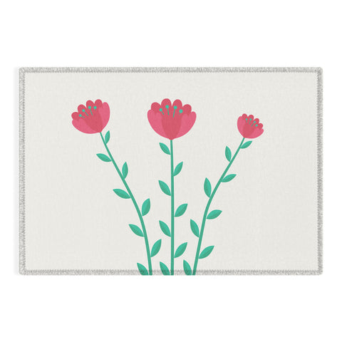 Mile High Studio Simply Folk Red Poppies Outdoor Rug