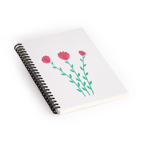 Mile High Studio Simply Folk Red Poppies Spiral Notebook