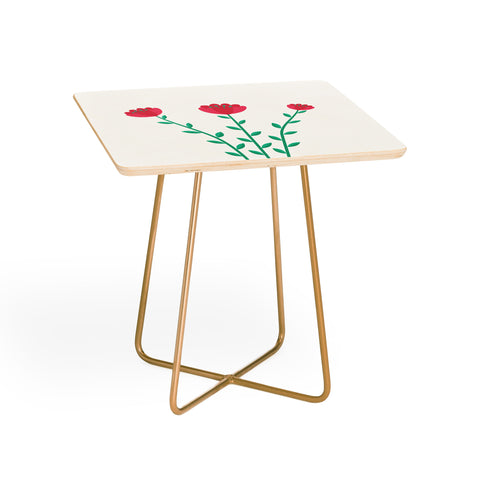 Mile High Studio Simply Folk Red Poppies Side Table