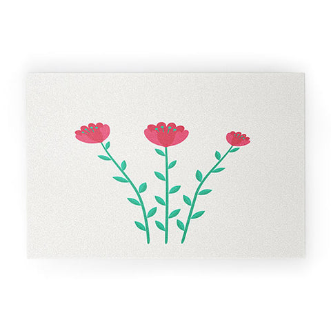 Mile High Studio Simply Folk Red Poppies Welcome Mat