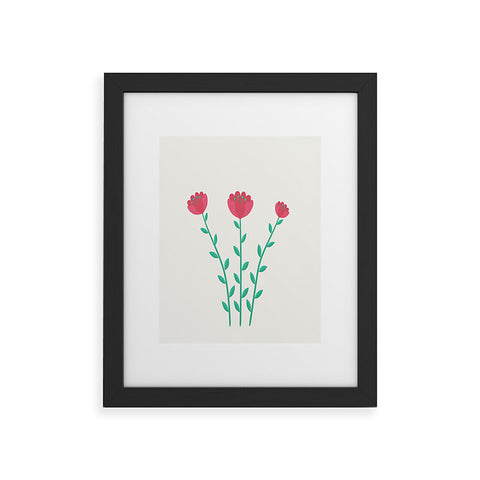 Mile High Studio Simply Folk Red Poppies Framed Art Print