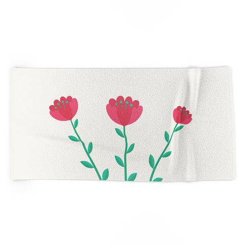 Mile High Studio Simply Folk Red Poppies Beach Towel