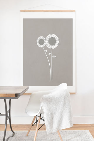 Mile High Studio Simply Folk Sunflowers Art Print And Hanger