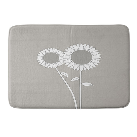 Mile High Studio Simply Folk Sunflowers Memory Foam Bath Mat