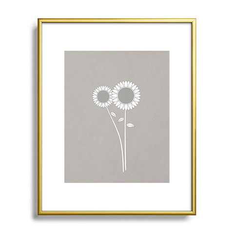 Mile High Studio Simply Folk Sunflowers Metal Framed Art Print