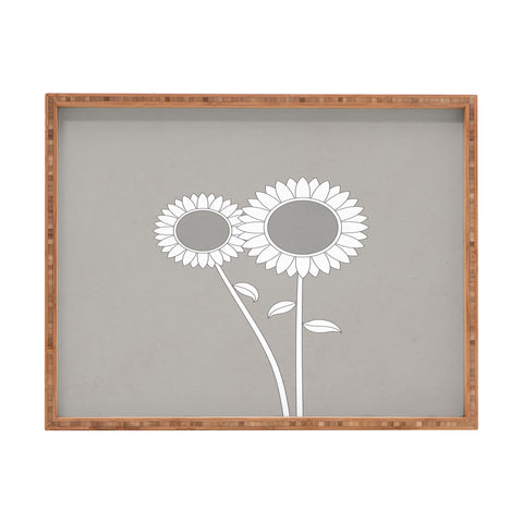 Mile High Studio Simply Folk Sunflowers Rectangular Tray