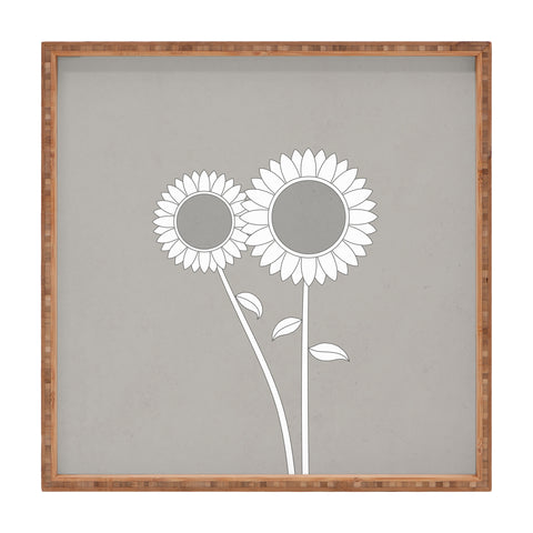 Mile High Studio Simply Folk Sunflowers Square Tray