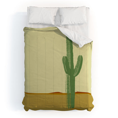 Mile High Studio The Lonely Cactus Summer Comforter