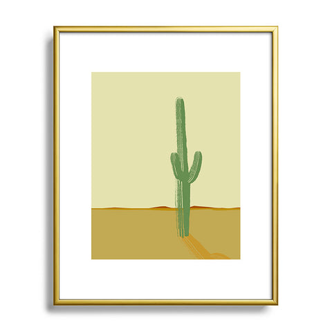 Mile High Studio The Lonely Cactus Summer Metal Framed Art Print