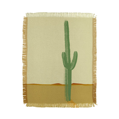 Mile High Studio The Lonely Cactus Summer Throw Blanket