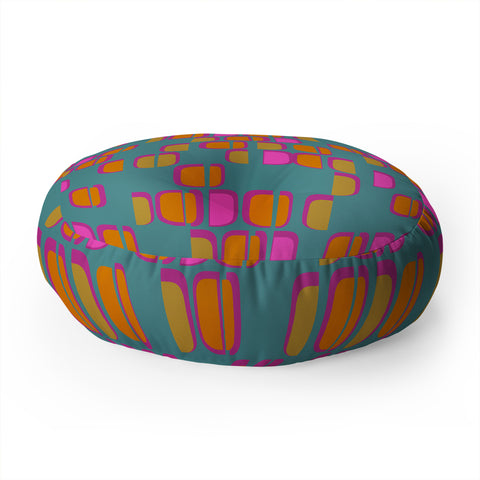 Mirimo Acid Retro Ocean Floor Pillow Round