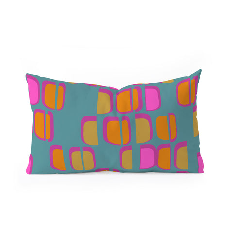 Mirimo Acid Retro Ocean Oblong Throw Pillow