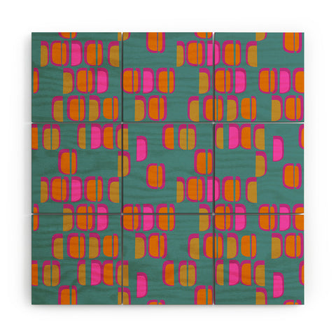 Mirimo Acid Retro Ocean Wood Wall Mural