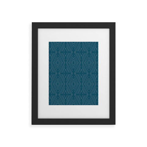 Mirimo Africa Diamond Indigo Framed Art Print