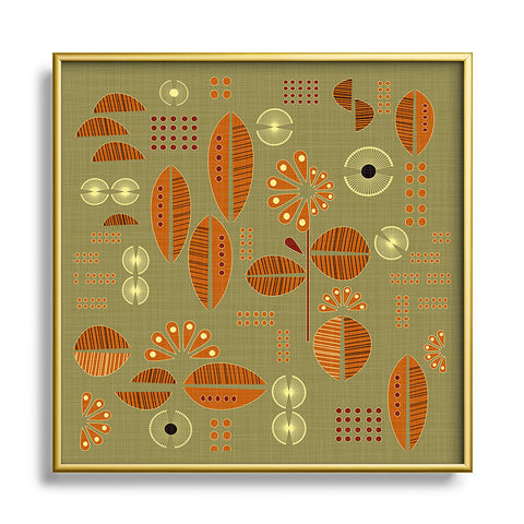 Mirimo Africa Flora Mud Square Metal Framed Art Print