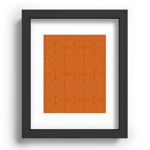 Mirimo African Diamond Red Ochre Recessed Framing Rectangle