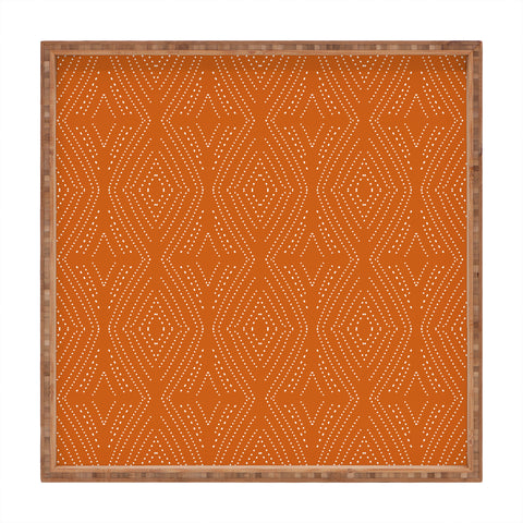 Mirimo African Diamond Red Ochre Square Tray