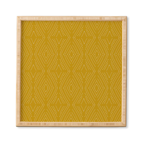 Mirimo Afriican Diamond Yellow Ochre Framed Wall Art