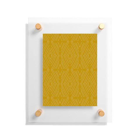 Mirimo Afriican Diamond Yellow Ochre Floating Acrylic Print