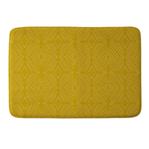 Mirimo Afriican Diamond Yellow Ochre Memory Foam Bath Mat