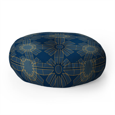 Mirimo Alba Blue Floor Pillow Round