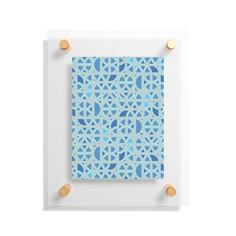 Mirimo Arabesque en Bleu Floating Acrylic Print