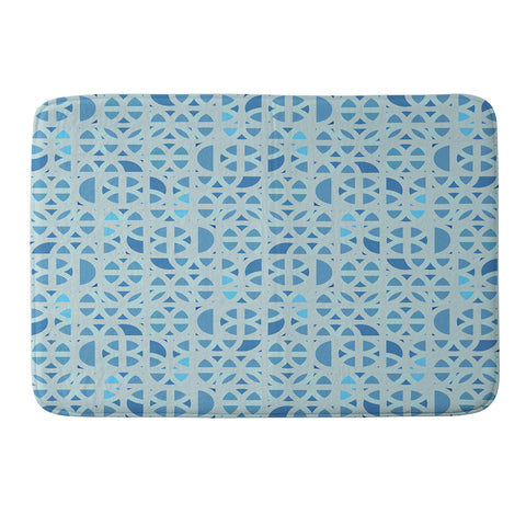 Mirimo Arabesque en Bleu Memory Foam Bath Mat