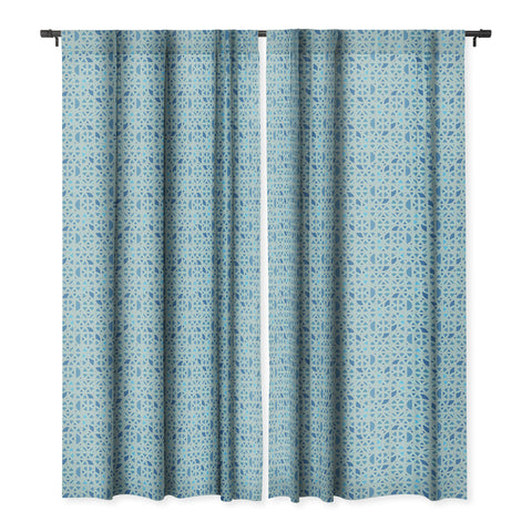 Mirimo Arabesque en Bleu Blackout Window Curtain
