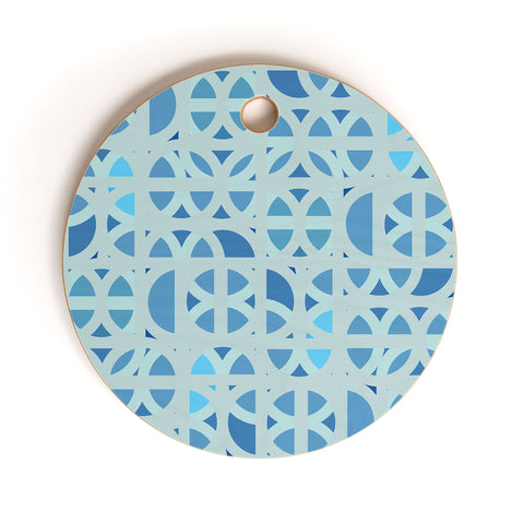 Mirimo Arabesque en Bleu Cutting Board Round