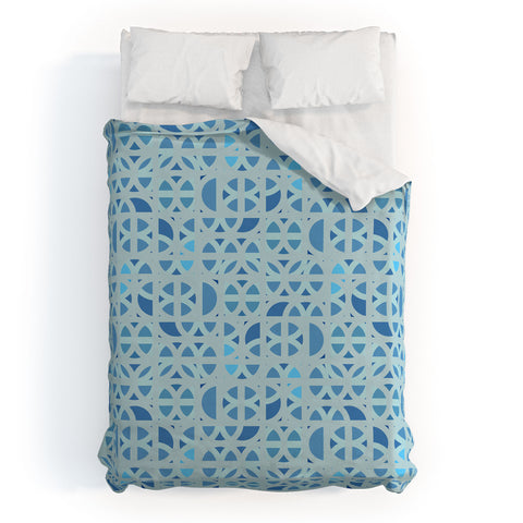 Mirimo Arabesque en Bleu Duvet Cover