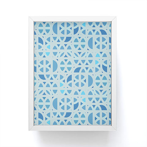 Mirimo Arabesque en Bleu Framed Mini Art Print