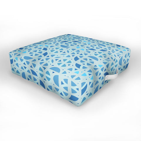 Mirimo Arabesque en Bleu Outdoor Floor Cushion