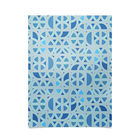 Mirimo Arabesque en Bleu Poster