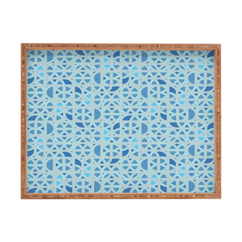Mirimo Arabesque en Bleu Rectangular Tray