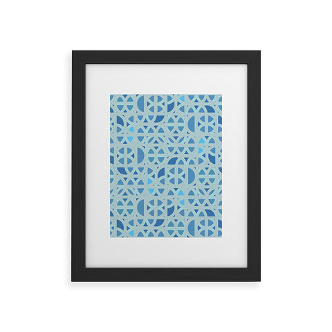 Mirimo Arabesque en Bleu Framed Art Print